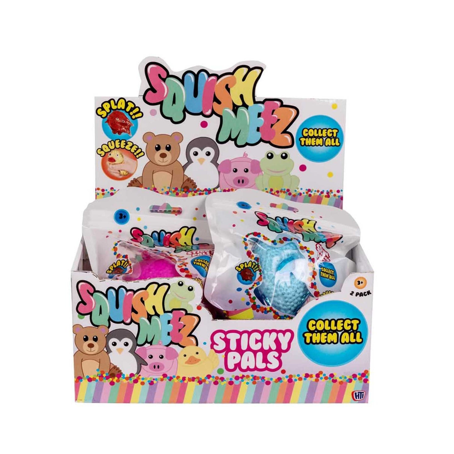Squish-Meez Sticky Pals 12 Pack Fidget Toys