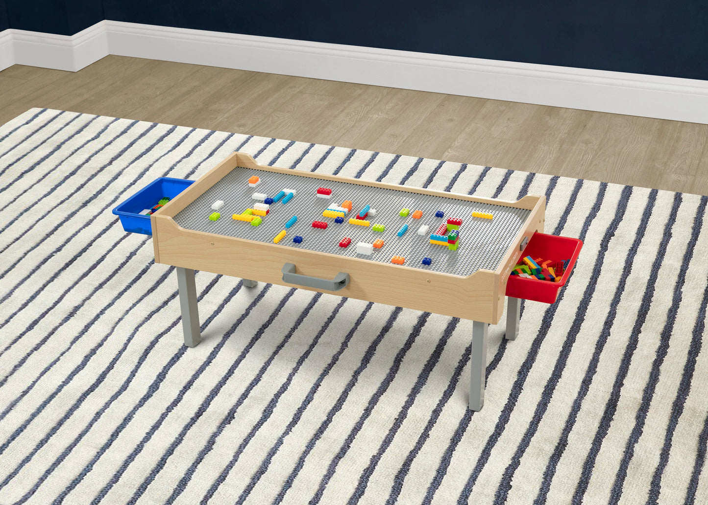 Play N Store Building Bricks Play Table with 100+ Play Bricks Included