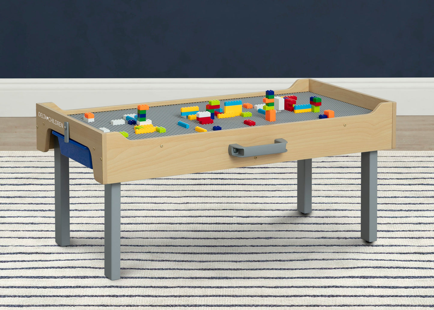 Play N Store Building Bricks Play Table with 100+ Play Bricks Included