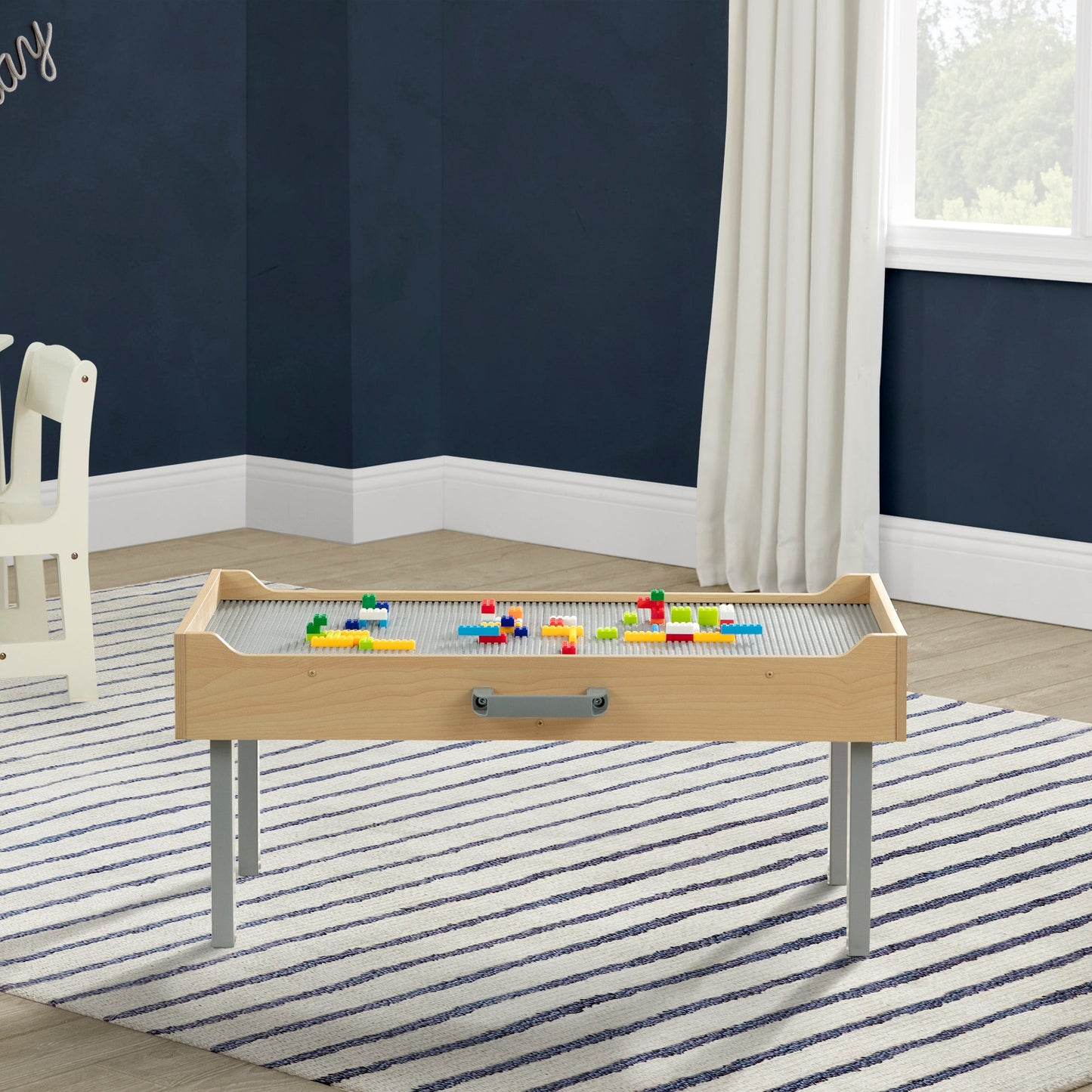 Play N Store Building Bricks Play Table with 100+ Play Bricks Included