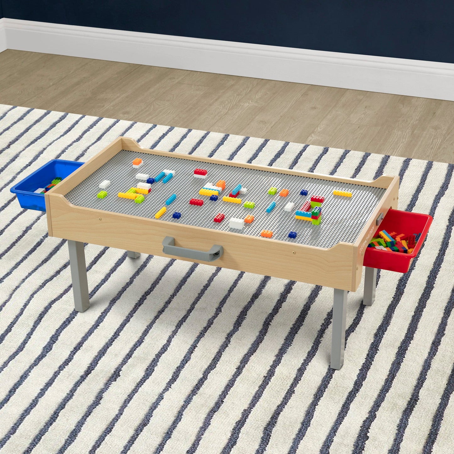 Play N Store Building Bricks Play Table with 100+ Play Bricks Included