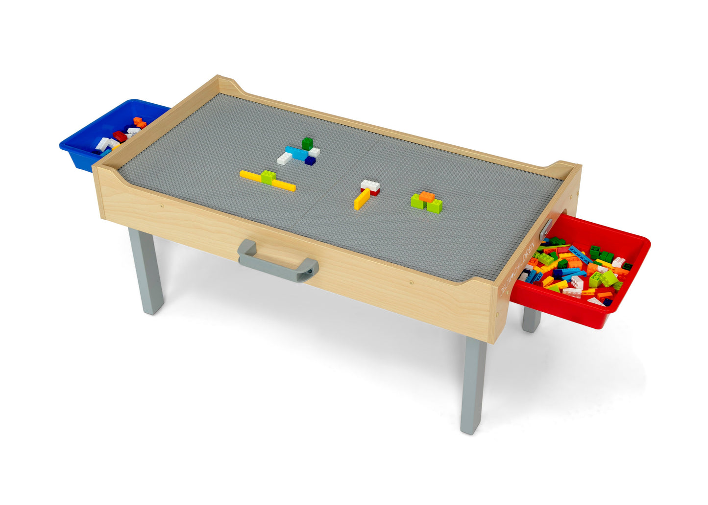 Play N Store Building Bricks Play Table with 100+ Play Bricks Included