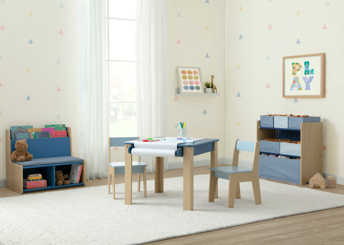 GapKids Table and 2 Chair Set with Paper Roll Holder