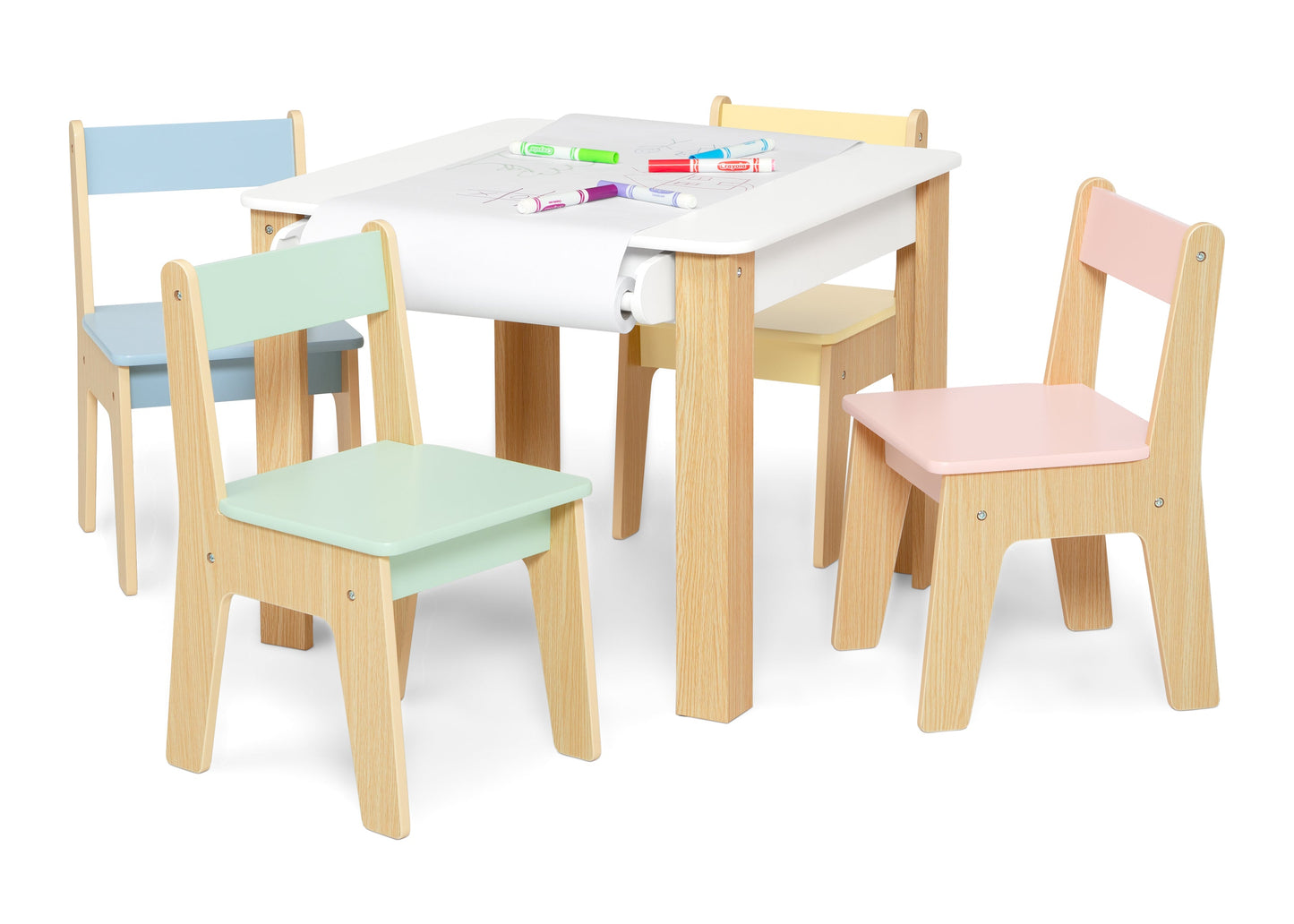 GapKids Table and 4 Chair Set with Paper Roll Holder
