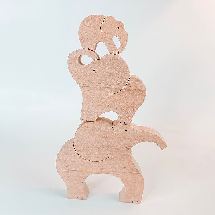 Wooden Elephant Family Puzzle