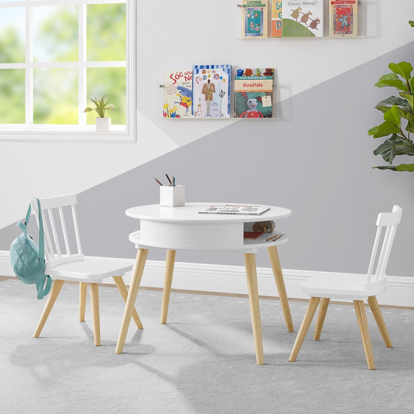 Hudson Storage Table & 2-Piece Chair Set