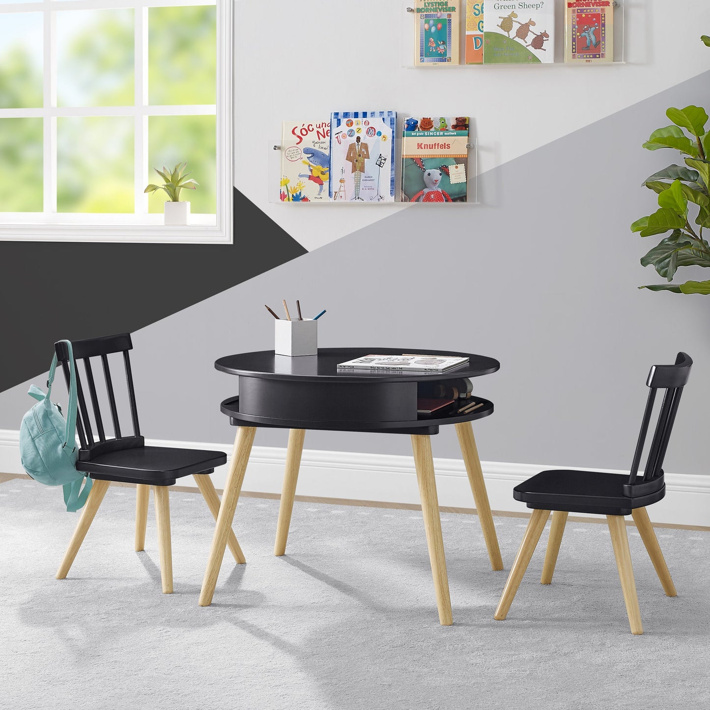 Hudson Storage Table & 2-Piece Chair Set