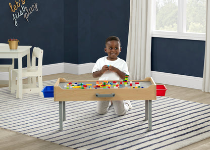 Play N Store Building Bricks Play Table with 100+ Play Bricks Included