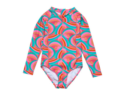 One Piece UPF 50+ Swimsuit - Geo Melon